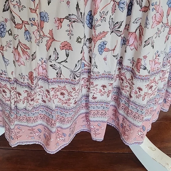 ARIA boho maxi dress Size L. Complete with pearl tie. Great condition - Picture 6 of 7